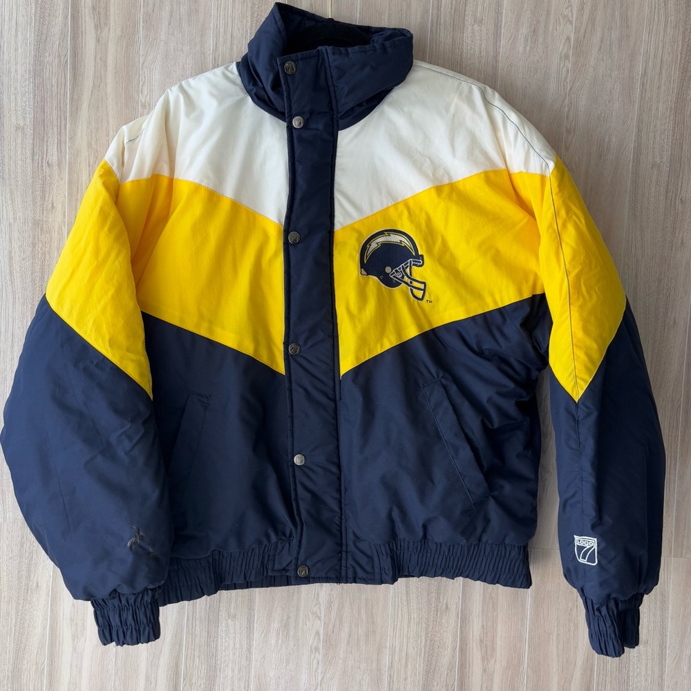 Vintage San Diego Chargers NFL Sports Logo 7 Jacket Sz M
